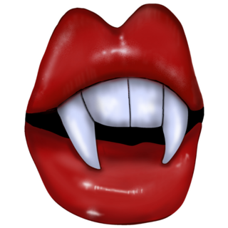 Funny Fangs Vampire Sticker