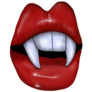 Funny Fangs Vampire Sticker