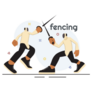 Funny Fencing Sticker