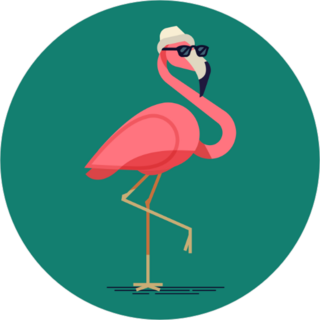 Funny Flamingo Sticker