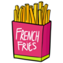Funny French Fries Pink Sticker