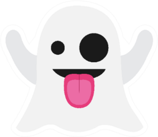 Funny Ghost Emoji Sticker