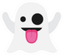 Funny Ghost Emoji Sticker