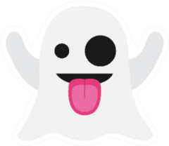 Funny Ghost Emoji Sticker