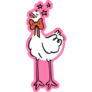 Funny Goose On Pink Sticker