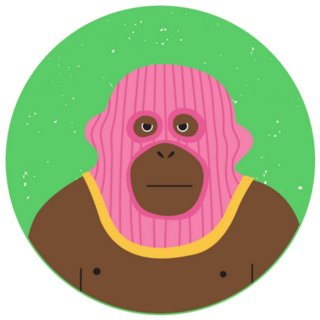 Funny Gorilla Wearing Balaclava Ski Mask Sticker