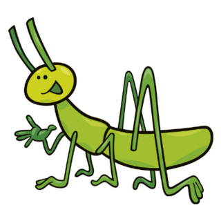 Funny Grasshopper with Tongue Sticker 