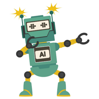 Funny Green Robot Dab Dance