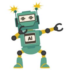 Funny Green Robot Dab Dance