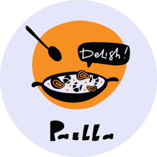 Funny Hand Drawn Paella Spain Food Sticker