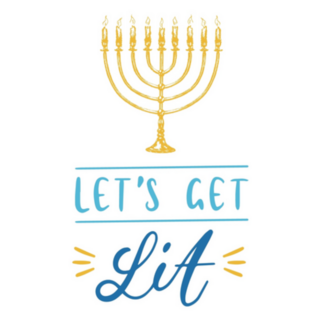 Funny Hanukkah Lets Get Lit Sticker
