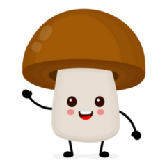 Funny Happy Cute Small Smiling Mushroom Porcini Sticker
