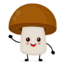 Funny Happy Cute Small Smiling Mushroom Porcini Sticker