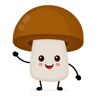 Funny Happy Cute Small Smiling Mushroom Porcini Sticker