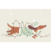 Funny Holiday Dachshund Sticker