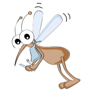 Funny Hungry Mosquito Sticker