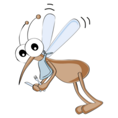 Funny Hungry Mosquito Sticker