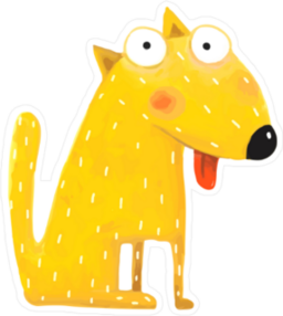 Funny Looking Dog Sticker