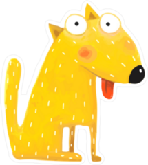 Funny Looking Dog Sticker