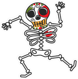 Funny Mexican Calaca Sticker