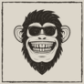 Funny Monkey In Sunglasses Sticker