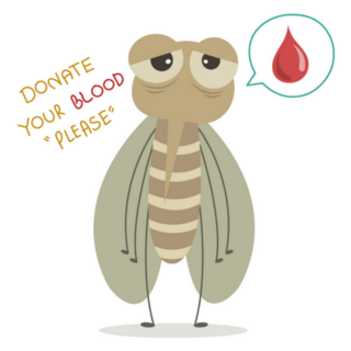 Funny Mosquito Donate Blood Sticker