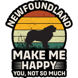 Funny Newfie Text Sticker
