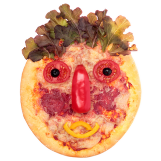 Funny Pizza Face Sticker