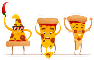 Funny Pizza Slices Sticker