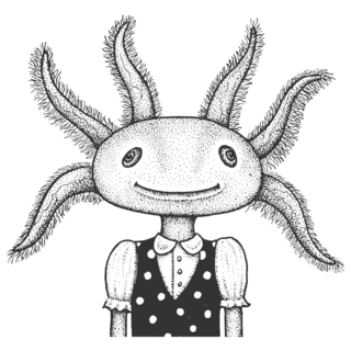 Funny Portrait Axolotl Sticker