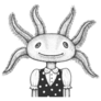 Funny Portrait Axolotl Sticker