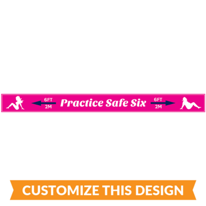Funny Practice Safe Six Line Floor Stickers