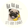 Funny Pug Banana Sticker