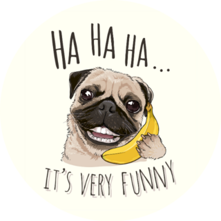 Funny Pug Banana Sticker