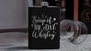 Funny quote engraved on flask