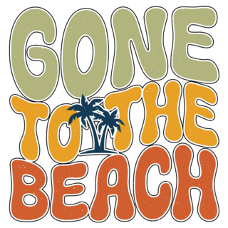 Funny Retro Gone To The Beach Travel Sticker