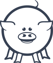 Funny Round Pig Sticker