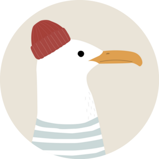 Funny Seagull Captain Sticker