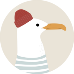 Funny Seagull Captain Sticker