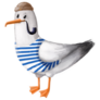 Funny Seagull With Pipe Sticker