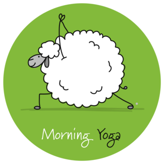 Funny Sheep Doing Morning Yoga Sticker