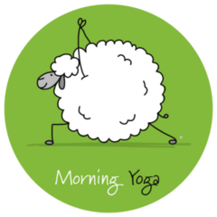 Funny Sheep Doing Morning Yoga Sticker