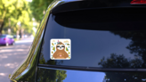 Funny Sloth In The Forest Sticker on a Rear Car Window (New) example