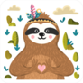 Funny Sloth In The Forest Sticker