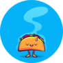 Funny Steaming Taco Sticker