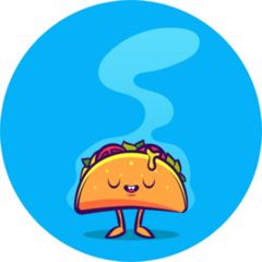 Funny Steaming Taco Sticker