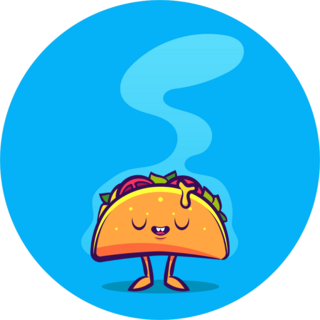 Funny Steaming Taco Sticker