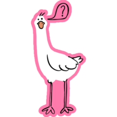 Funny Surprised Goose Sticker