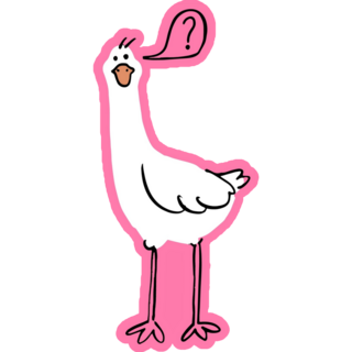 Funny Surprised Goose Sticker