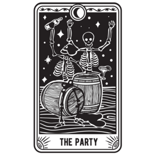 Funny Tarot Card The Party Sticker